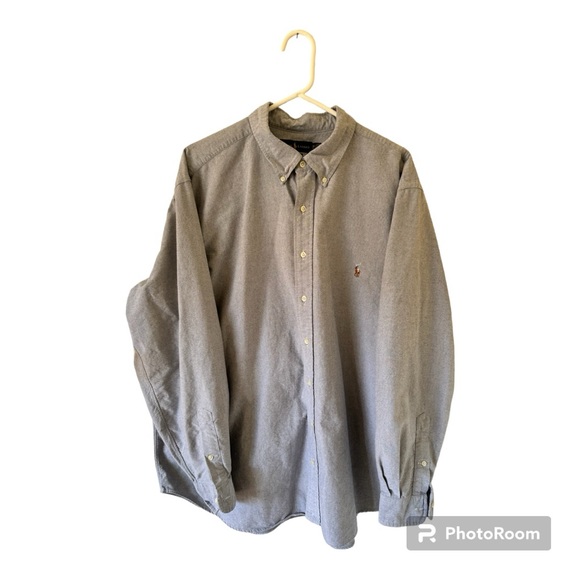 Men’s Ralph Lauren Button Down. Color Gray. Size 2XB. - Picture 1 of 4